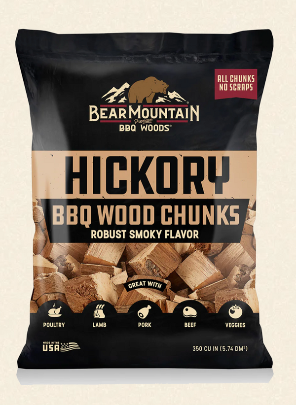 Bear Mountain - Hickory BBQ Wood Chunks - 4 lb